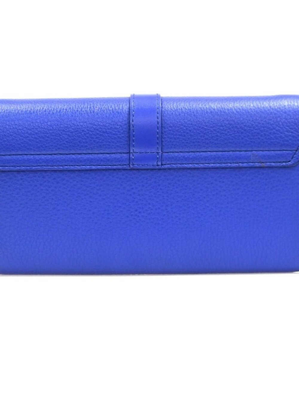CHLOE Logo Aby Chain Shoulder Bifold Long Wallet Leather Blue GHW Spain 64MA495 - Picture 3 of 16